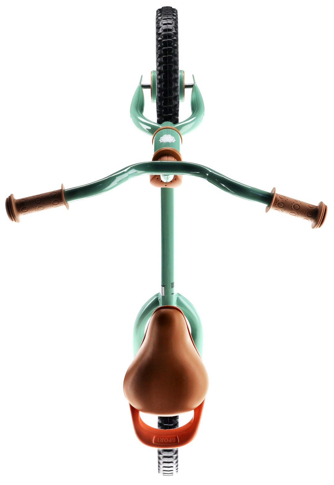 Lekki Rowerek biegowy dla dziecka 12 cali 2 lat 3 lat 2,5 kg Molto STRADA Sage green czarne opony