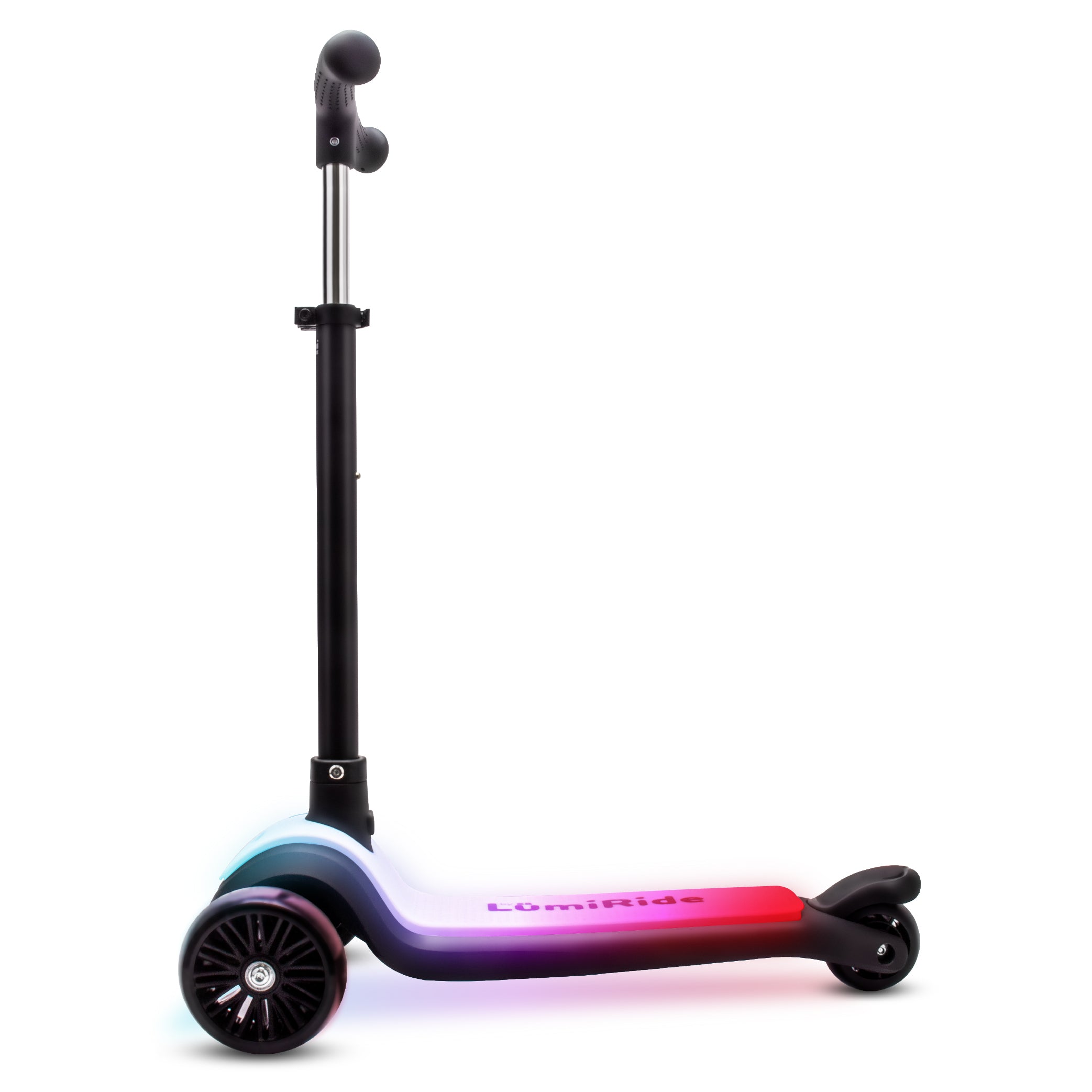 LUMI RIDE 3-Rad-Balance-Scooter, faltbar, verstellbar, LED-Plattform, 7 Farben, 20 Programme, schwarz, Sun Baby 