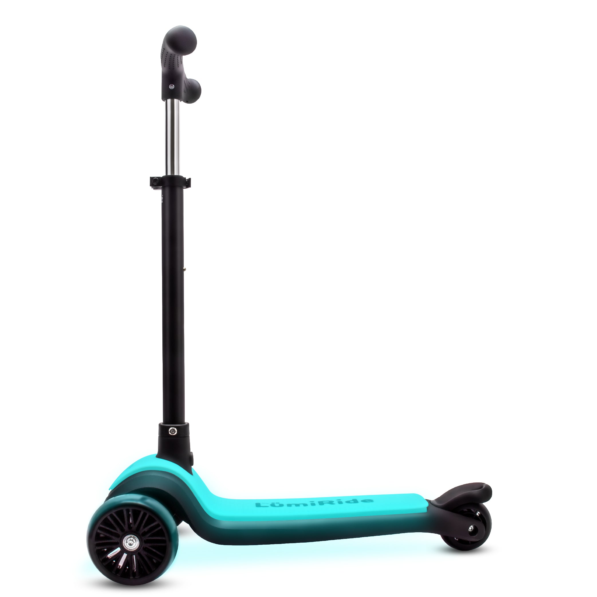 LUMI RIDE 3-Rad-Balance-Scooter, faltbar, verstellbar, LED-Plattform, 7 Farben, 20 Programme, schwarz, Sun Baby 