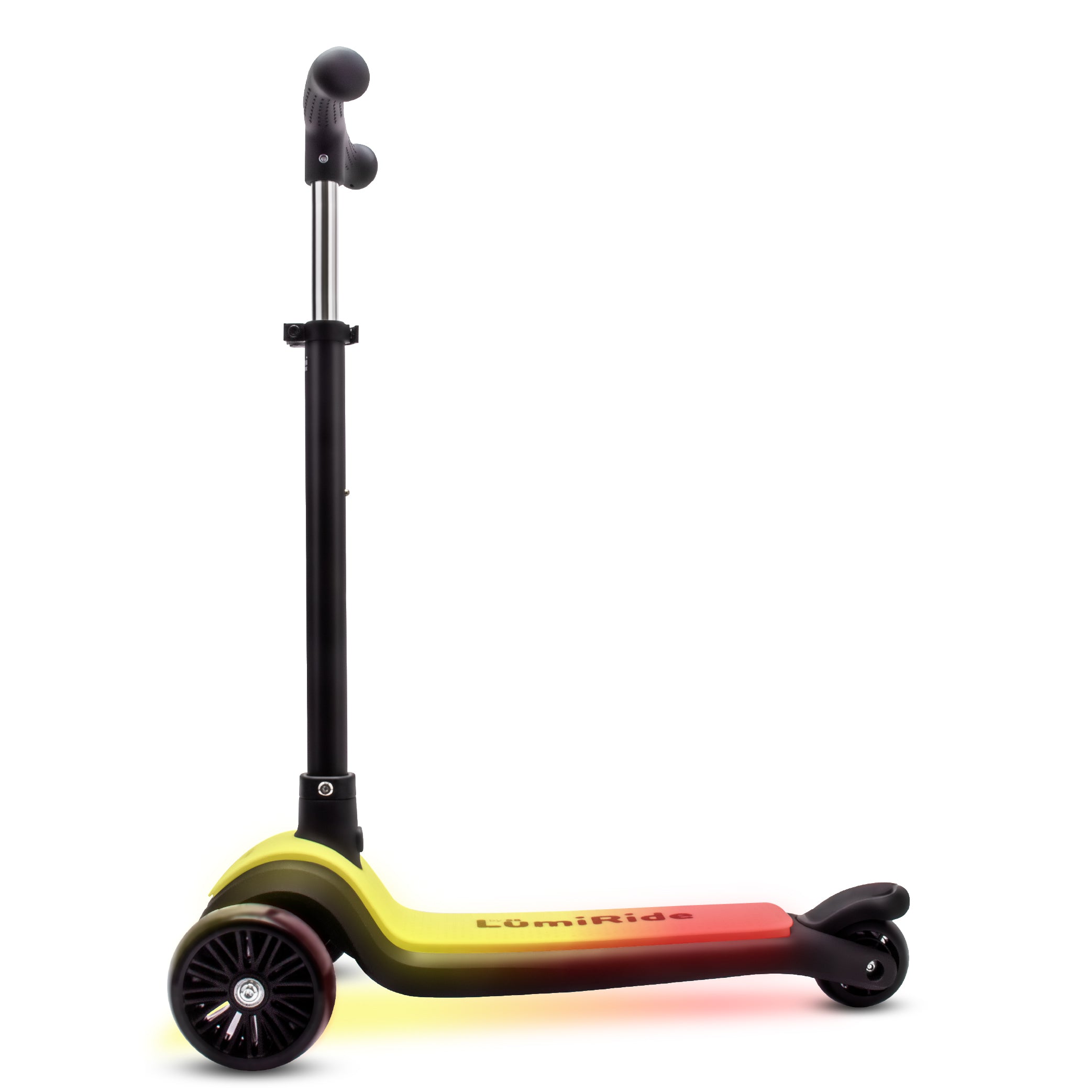LUMI RIDE 3-Rad-Balance-Scooter, faltbar, verstellbar, LED-Plattform, 7 Farben, 20 Programme, schwarz, Sun Baby 