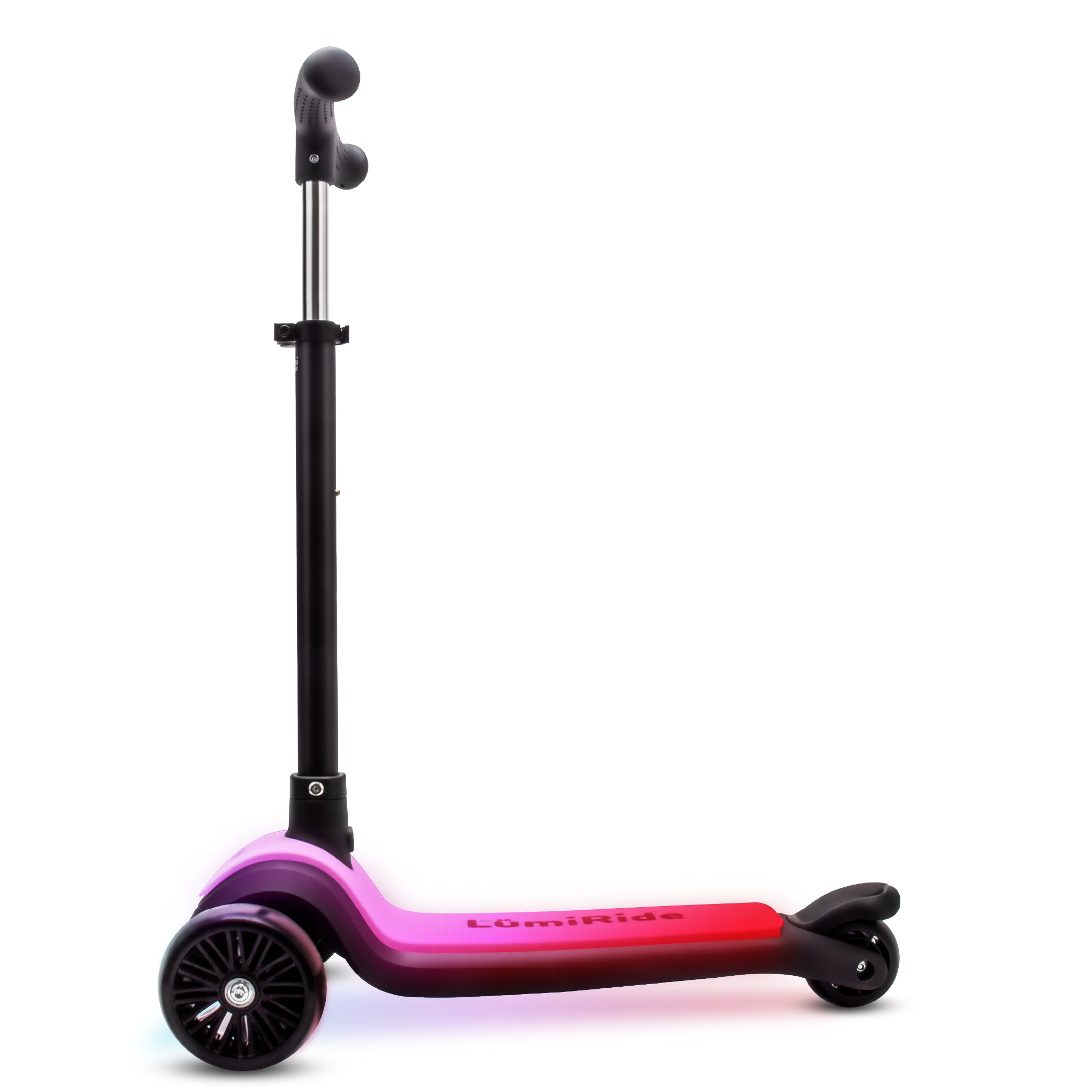 LUMI RIDE 3-Rad-Balance-Scooter, faltbar, verstellbar, LED-Plattform, 7 Farben, 20 Programme, schwarz, Sun Baby 
