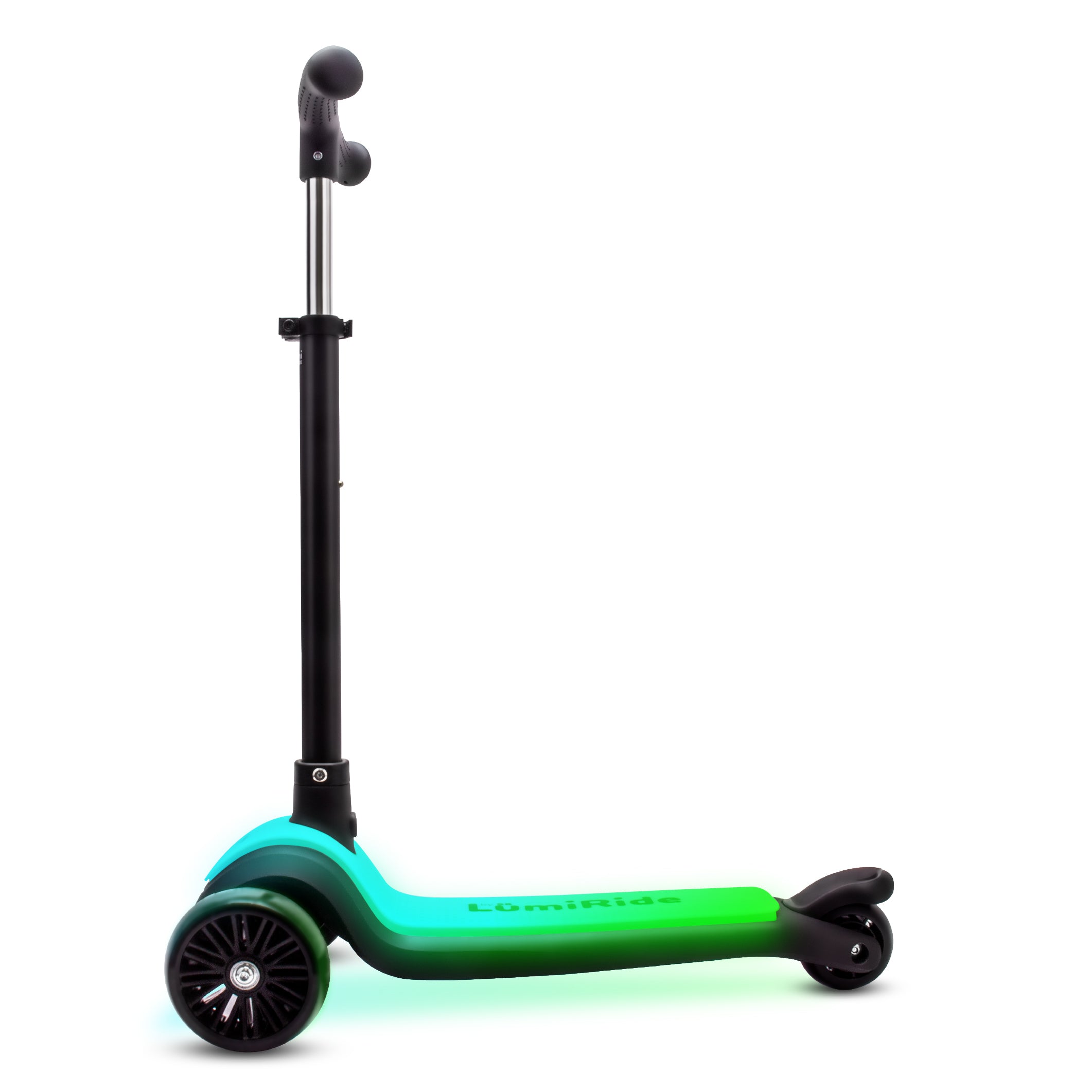 LUMI RIDE 3-Rad-Balance-Scooter, faltbar, verstellbar, LED-Plattform, 7 Farben, 20 Programme, schwarz, Sun Baby 
