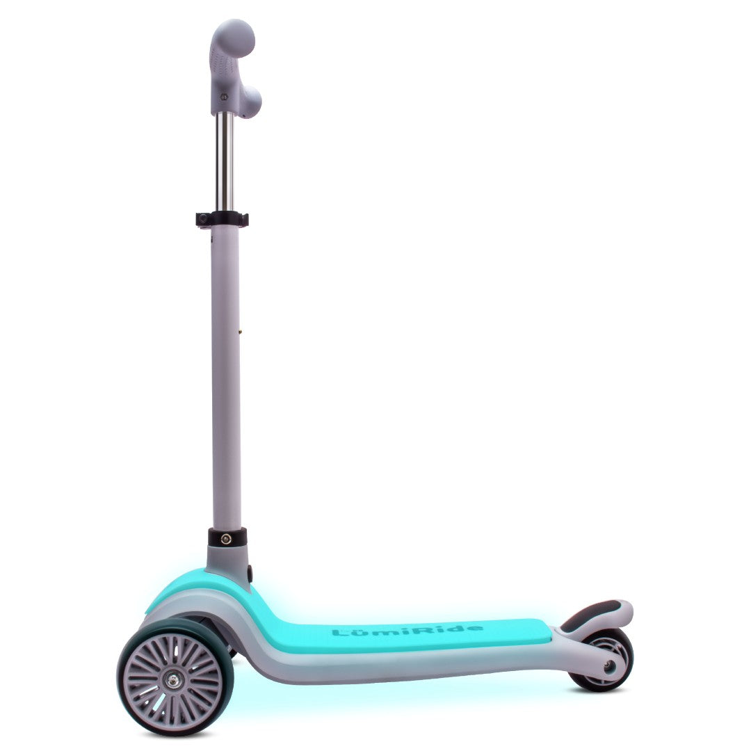 LUMI RIDE 3-wheeled balance scooter, foldable, adjustable, LED platform, 7 colors, 20 programs, gray Sun Baby