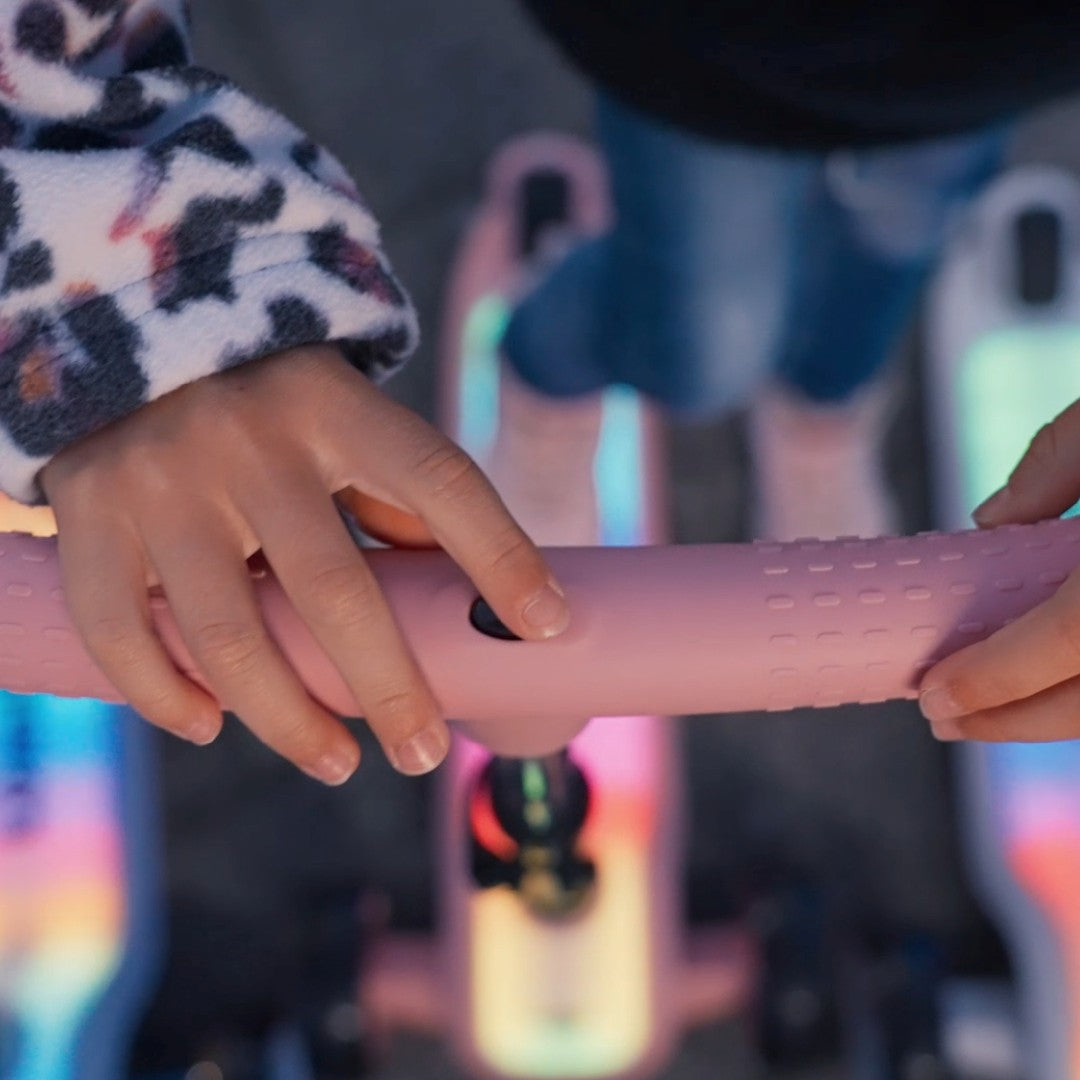 LUMI RIDE 3-wheeled balance scooter, foldable, adjustable, LED platform, 7 colors, 20 programs, gray Sun Baby