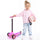 LUMI RIDE Hulajnoga trójkołowa balansowa składana regulowana Platforma LED 7 kolorów 20 programów różowy Sun Baby