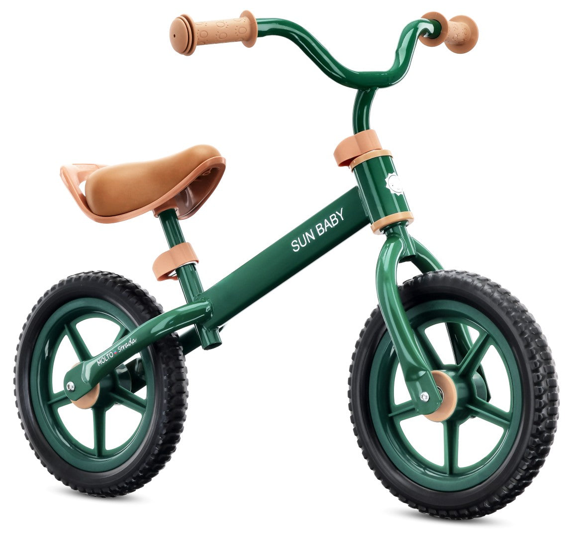 Lekki Rowerek biegowy dla dziecka 12 cali 2 lat 3 lat 2,5 kg Molto STRADA Forest Green