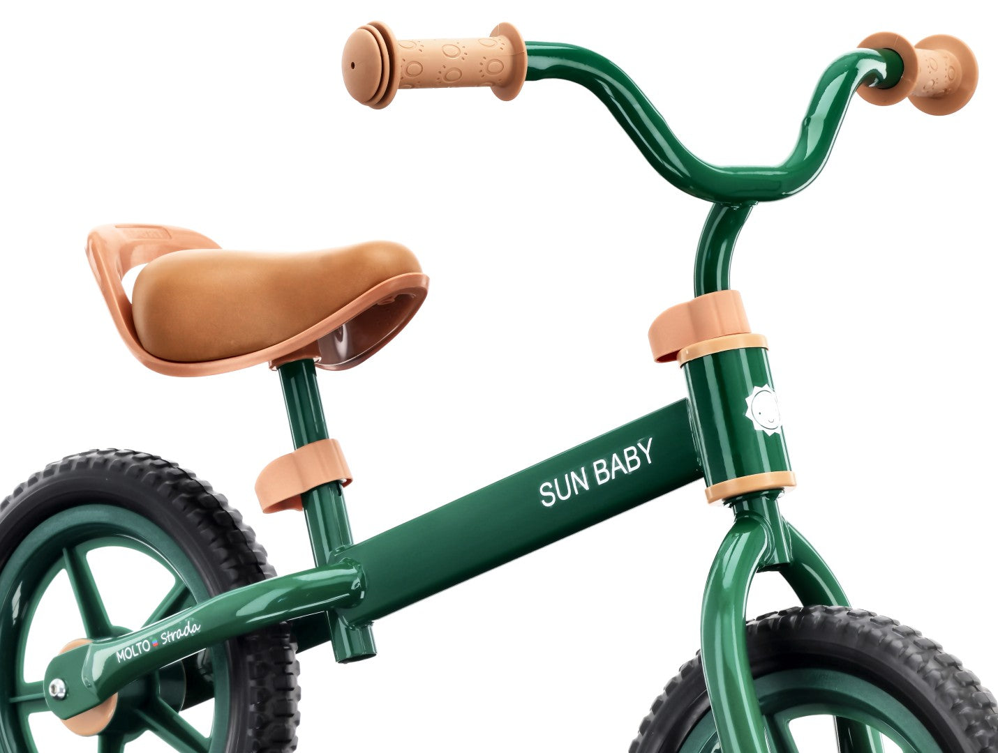Lekki Rowerek biegowy dla dziecka 12 cali 2 lat 3 lat 2,5 kg Molto STRADA Forest Green