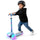 Three-wheeled balance scooter, foldable, adjustable, rainbow wheels, Lumi Ride LED, 7 colors, 20 programs, blue, Sun Baby