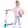 LUMI RIDE Hulajnoga dwukołowa dla dzieci składana regulowana LED 7 kolorów 20 programów różowy Sun Baby
