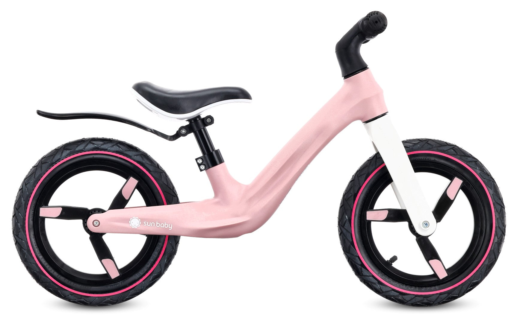 Rowerek biegowy dla dzieci SPORT nylonowy Lekki Błotnik koła pompowane od 2 lat różowy