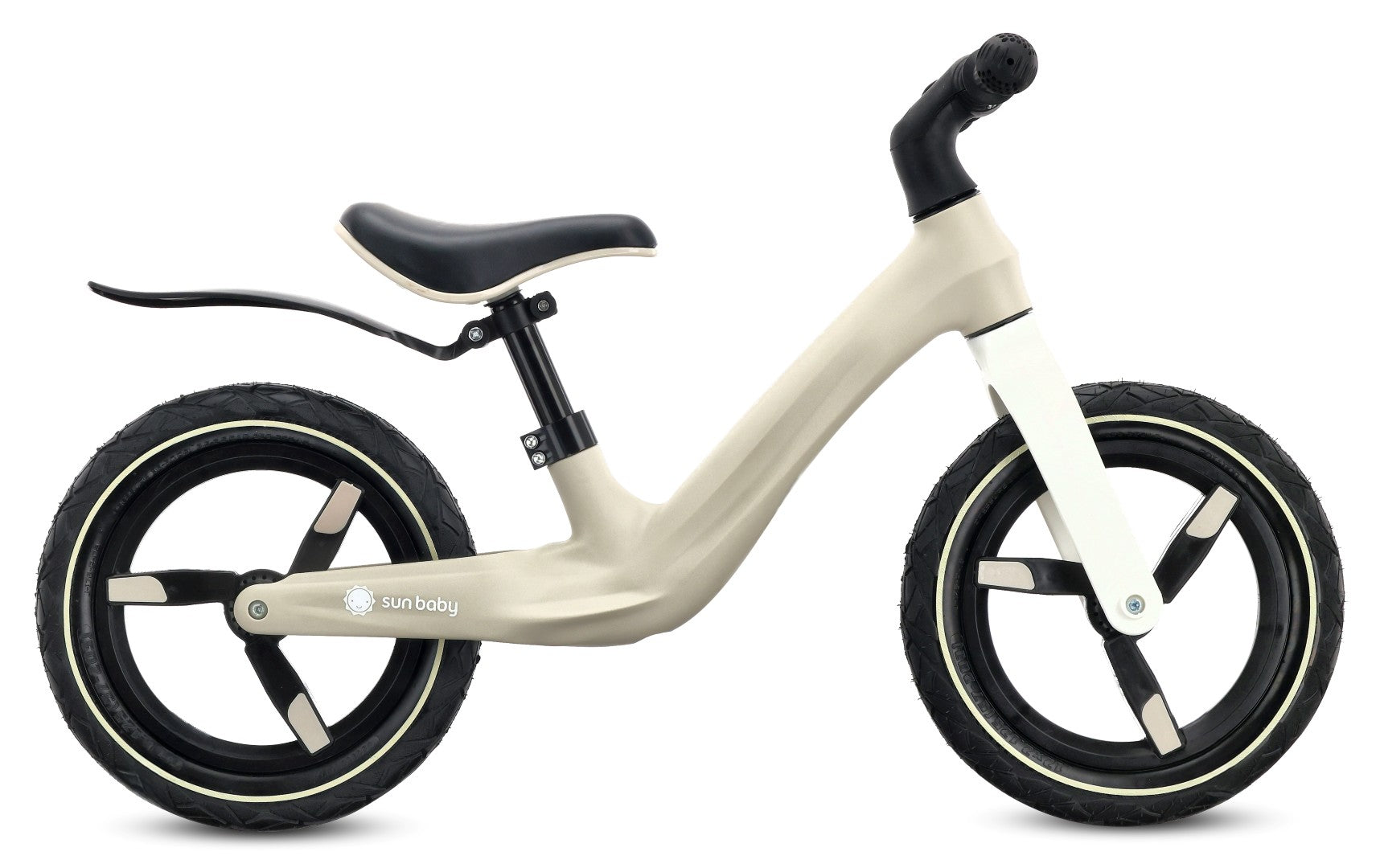 Rowerek biegowy dla dzieci SPORT nylonowy Lekki Błotnik koła pompowane od 2 lat beżowy