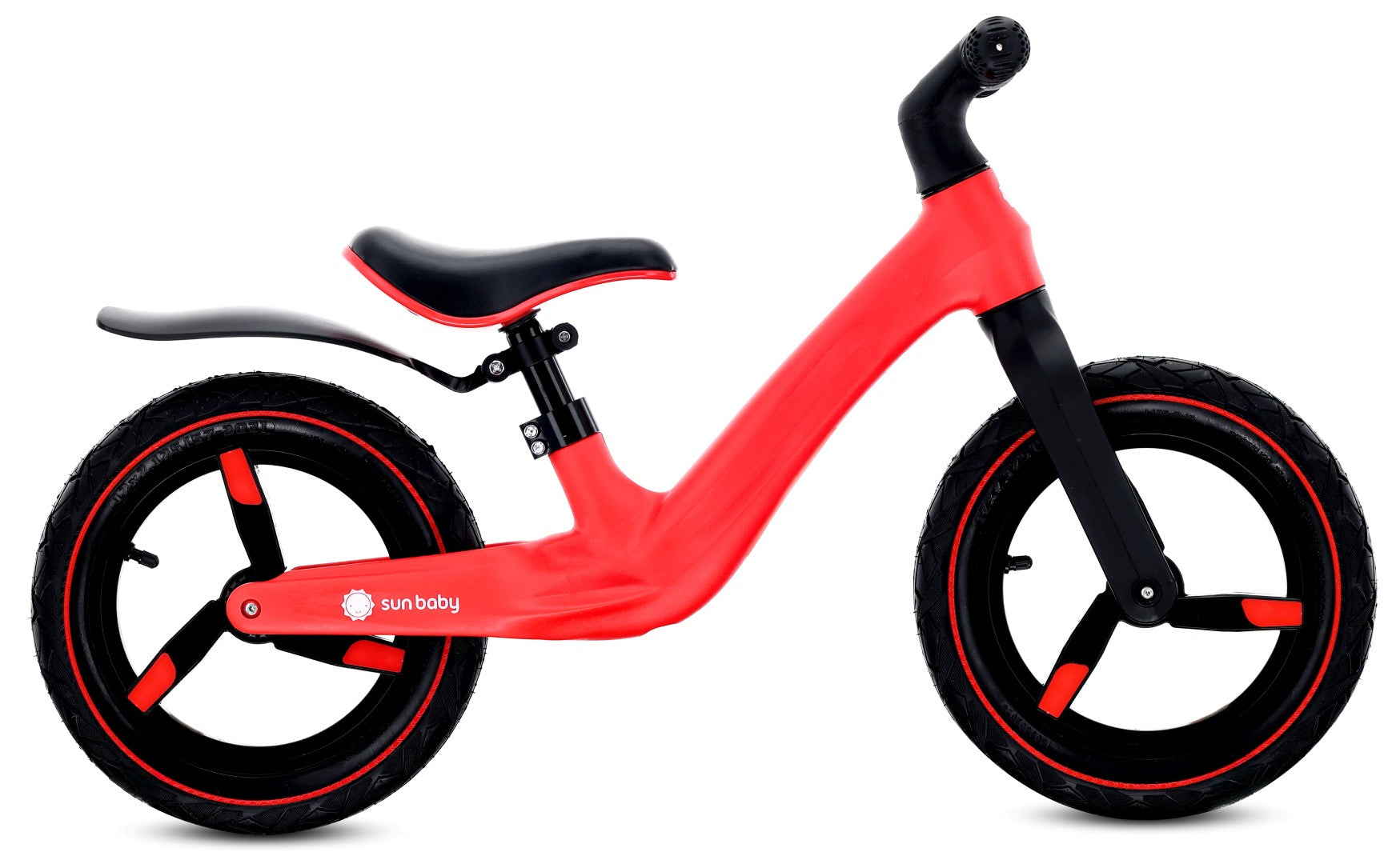 Rowerek biegowy dla dzieci SPORT nylonowy Lekki Błotnik koła pompowane od 2 lat czerwony