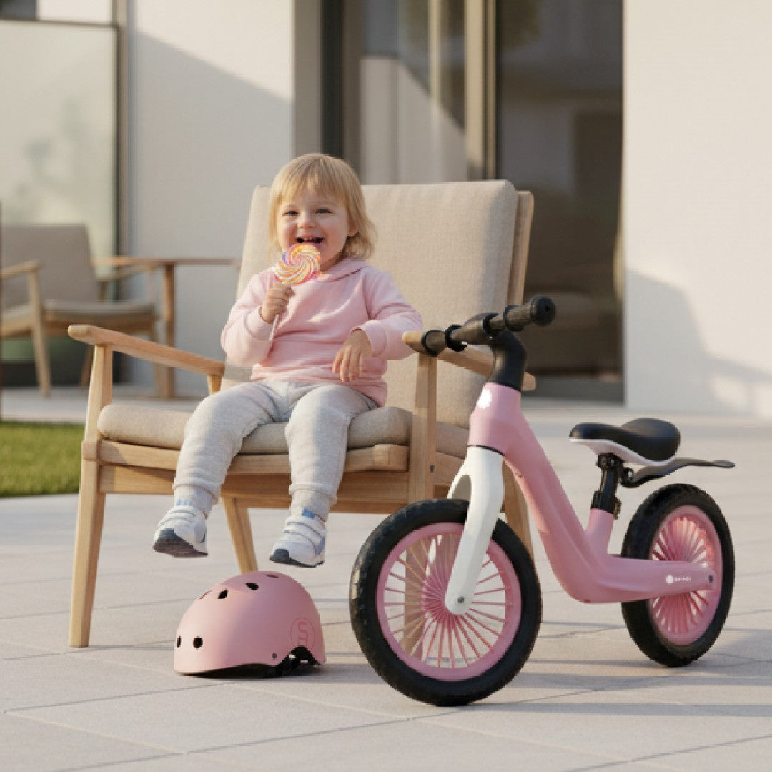 Laufrad für Kinder, sportliches Nylon-Fahrrad, leichte Schutzbleche, EVA-Schaumstoffräder, rosa