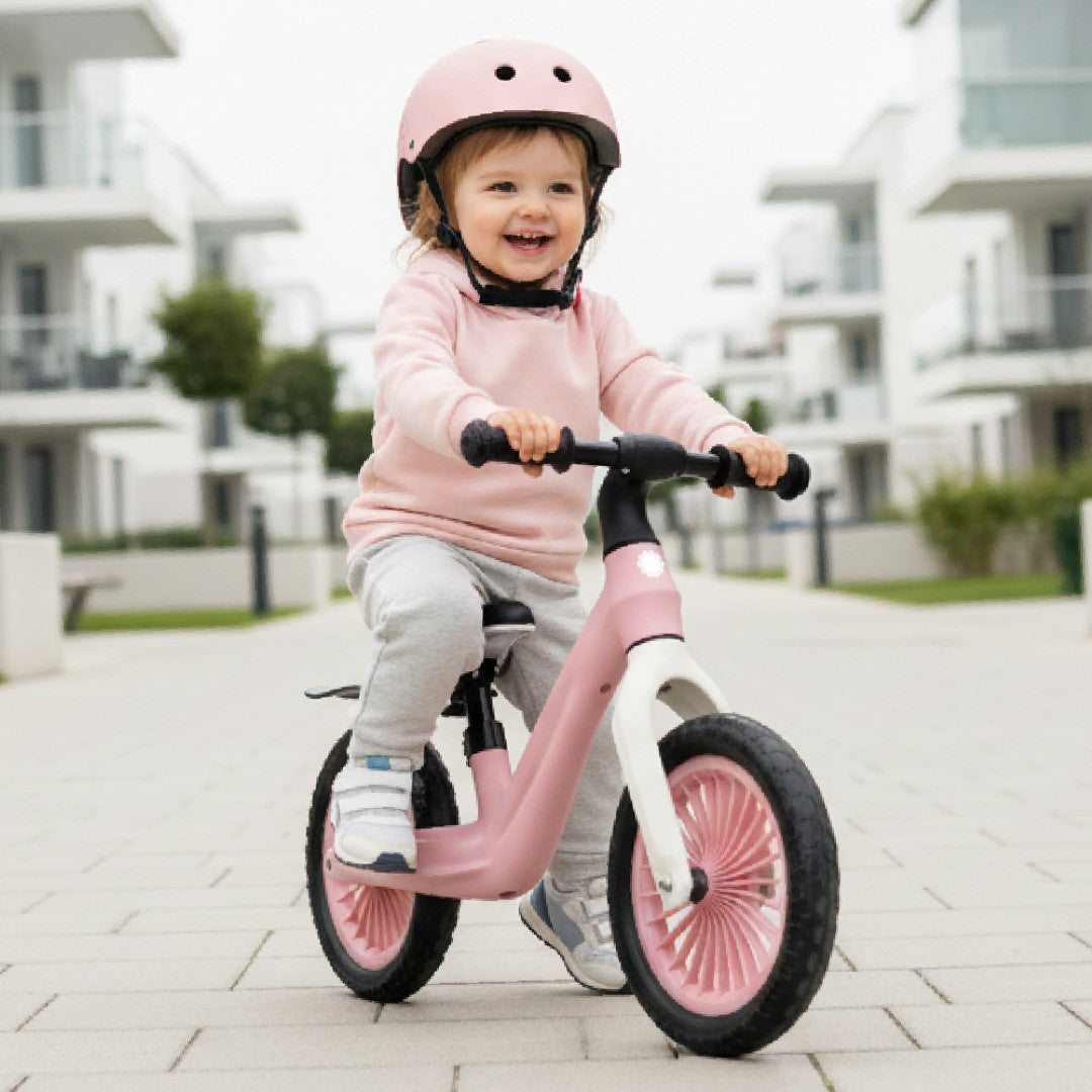 Laufrad für Kinder, sportliches Nylon-Fahrrad, leichte Schutzbleche, EVA-Schaumstoffräder, rosa