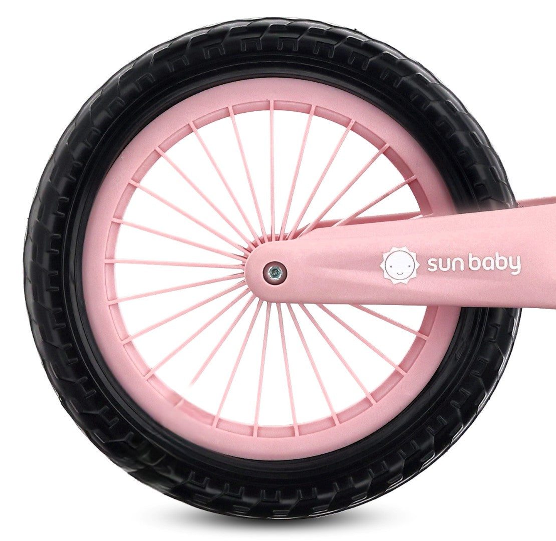 Laufrad für Kinder, sportliches Nylon-Fahrrad, leichte Schutzbleche, EVA-Schaumstoffräder, rosa