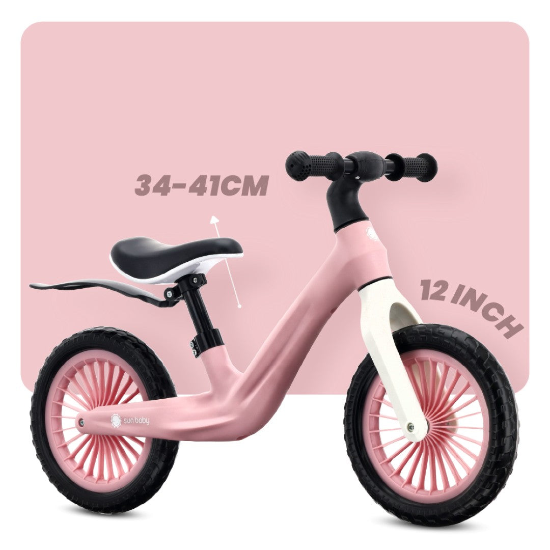 Laufrad für Kinder, sportliches Nylon-Fahrrad, leichte Schutzbleche, EVA-Schaumstoffräder, rosa