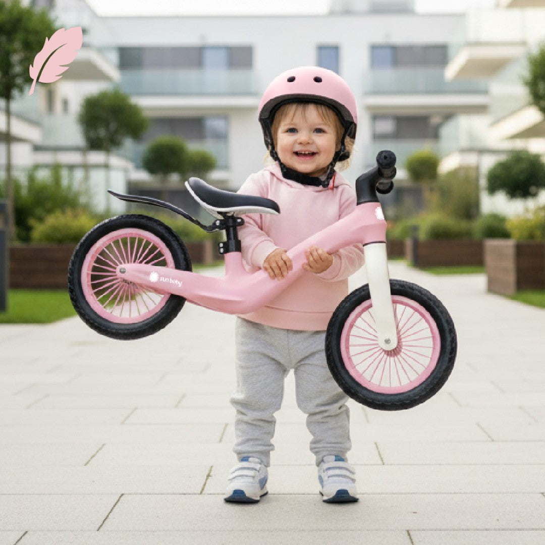 Laufrad für Kinder, sportliches Nylon-Fahrrad, leichte Schutzbleche, EVA-Schaumstoffräder, rosa
