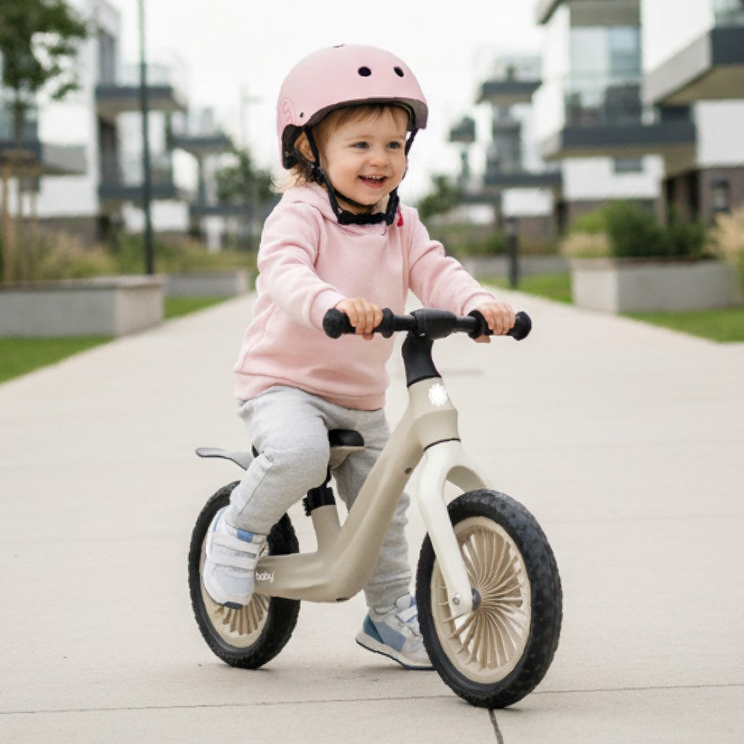 Laufrad für Kinder, sportliches Nylon-Fahrrad, leichte Schutzbleche, EVA-Schaumstoffräder, beige
