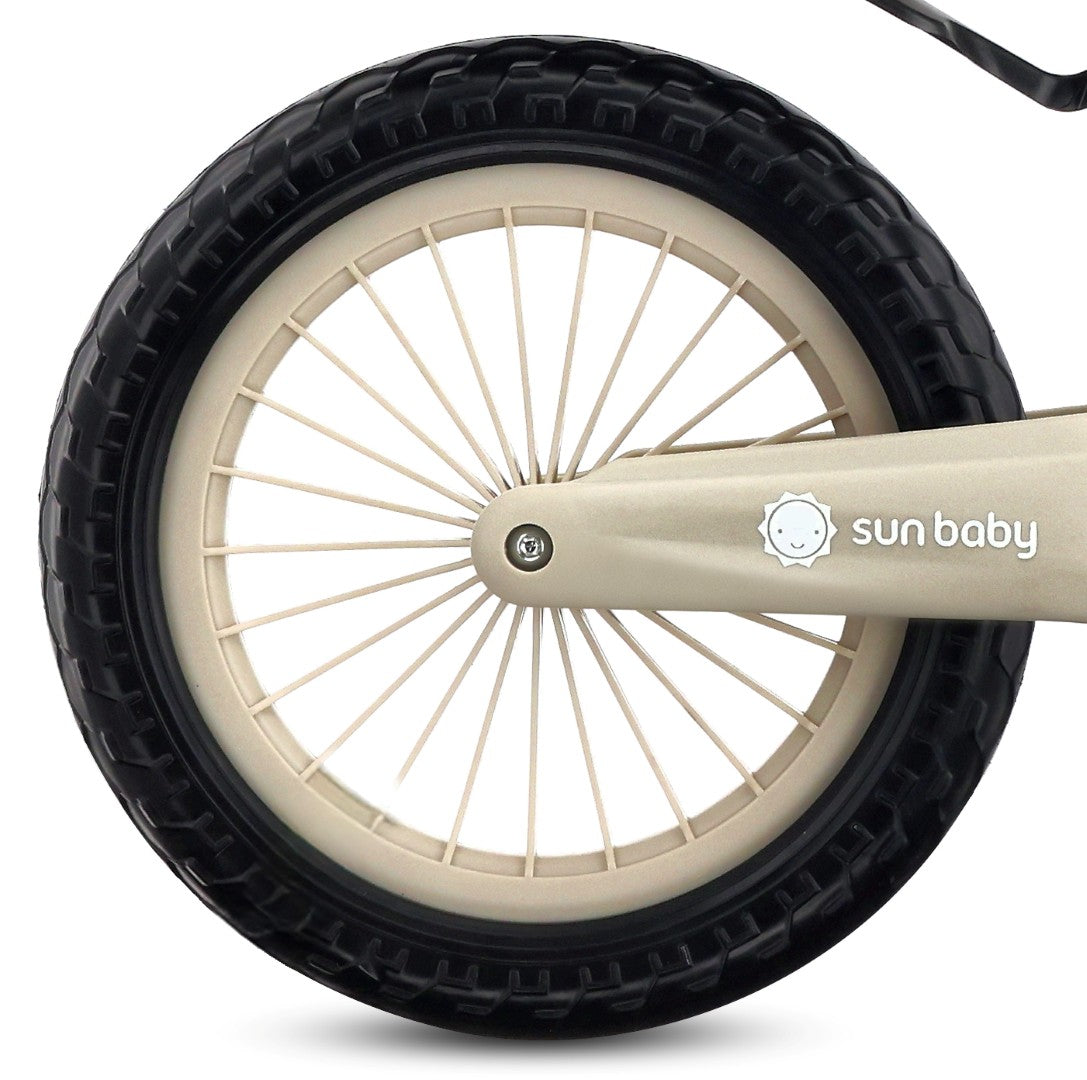 Laufrad für Kinder, sportliches Nylon-Fahrrad, leichte Schutzbleche, EVA-Schaumstoffräder, beige