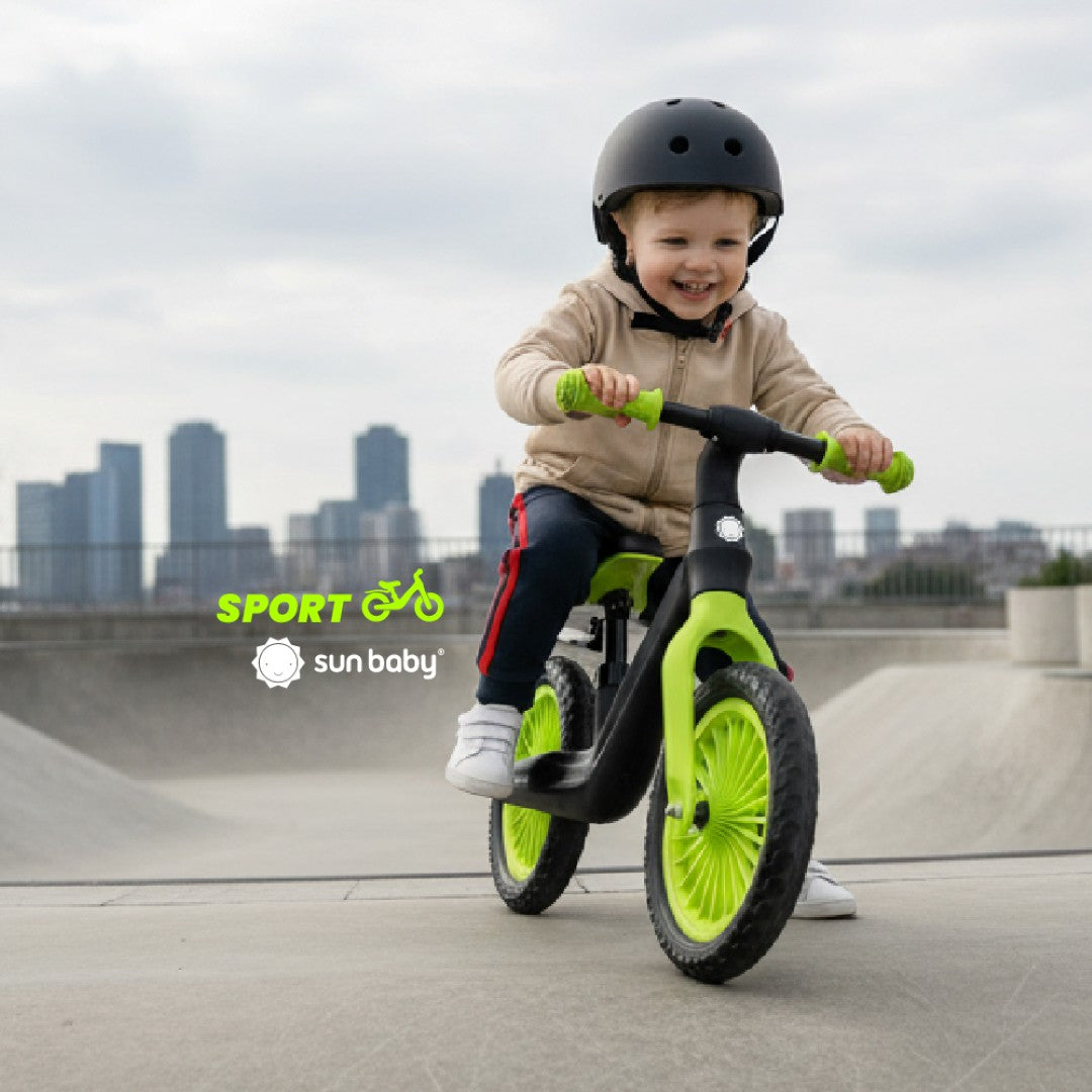 Laufrad für Kinder, sportliches Nylon-Fahrrad, leichte Schutzbleche, EVA-Schaumstoffräder, schwarz/gelb