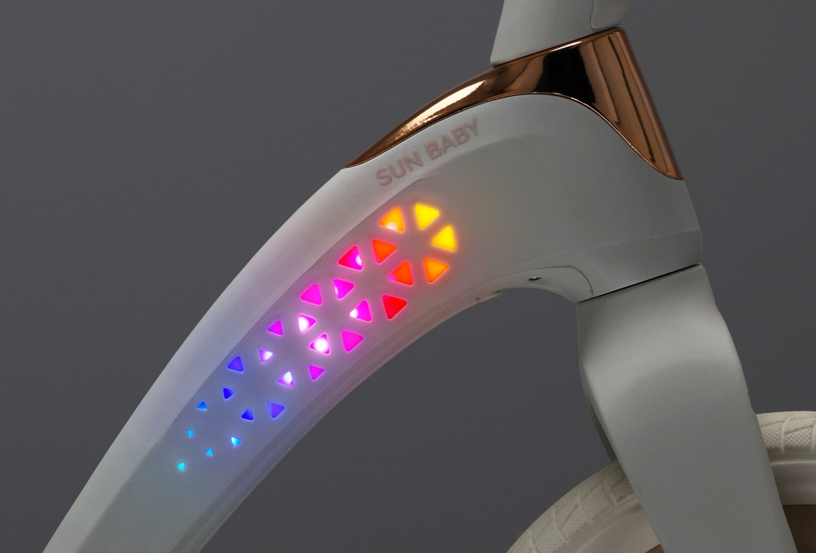 Rowerek biegowy dla dzieci Rower składany lekki 3,8 kg AURUM PP koła piankowe rama LED kremowy beżowy