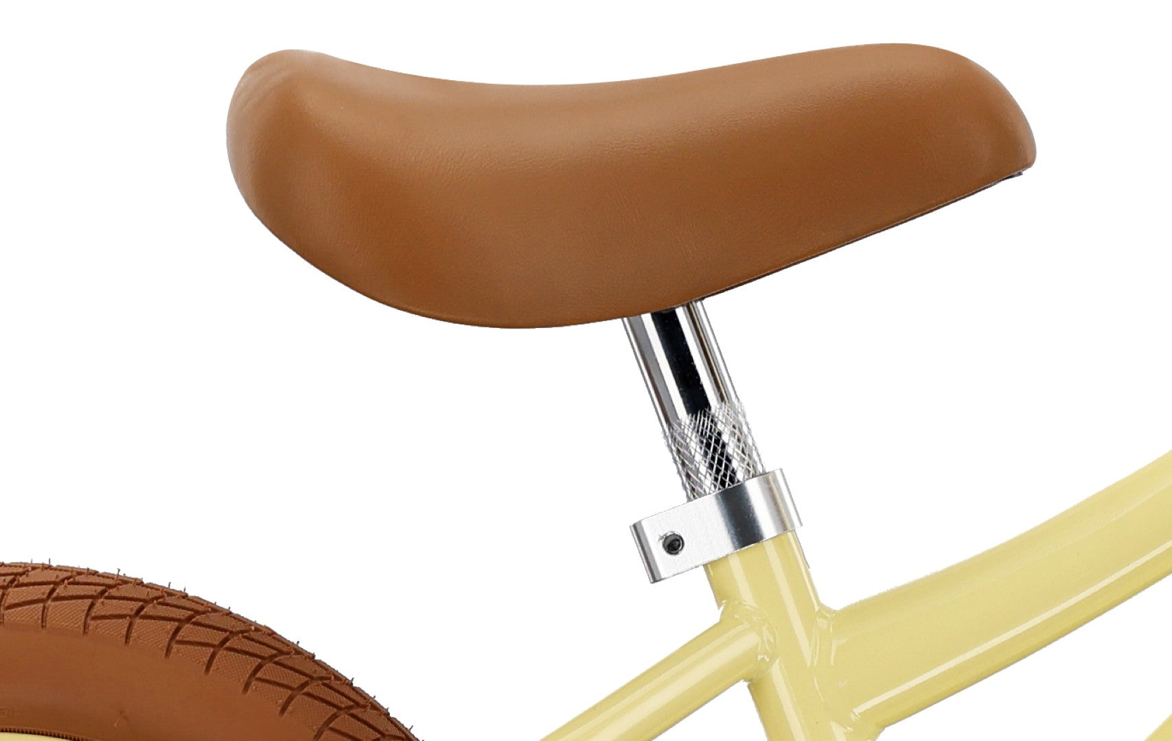 Ekologiczny Rowerek biegowy dla dzieci Rower Koszyk Lekki 3,9 kg Retro pompowane koła Classic butter yellow