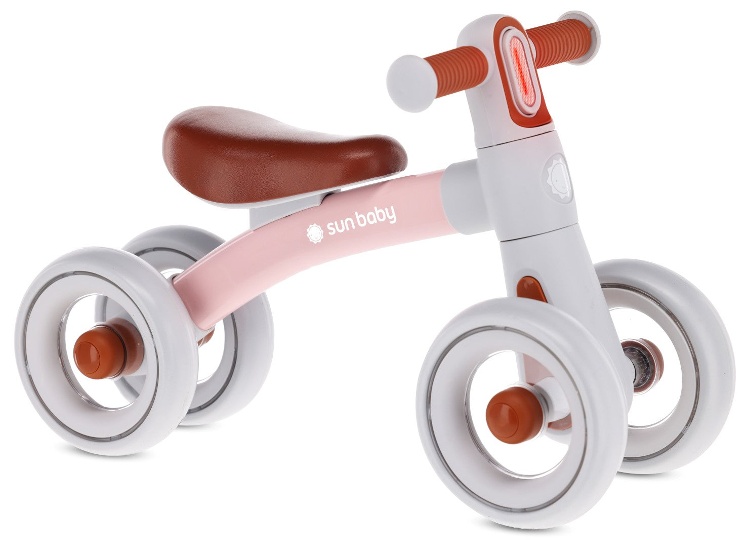 Rowerek biegowy 4 koła Biegówka Jeździk dla dzieci Lekki 2,3 kg LED Zoomi różowy