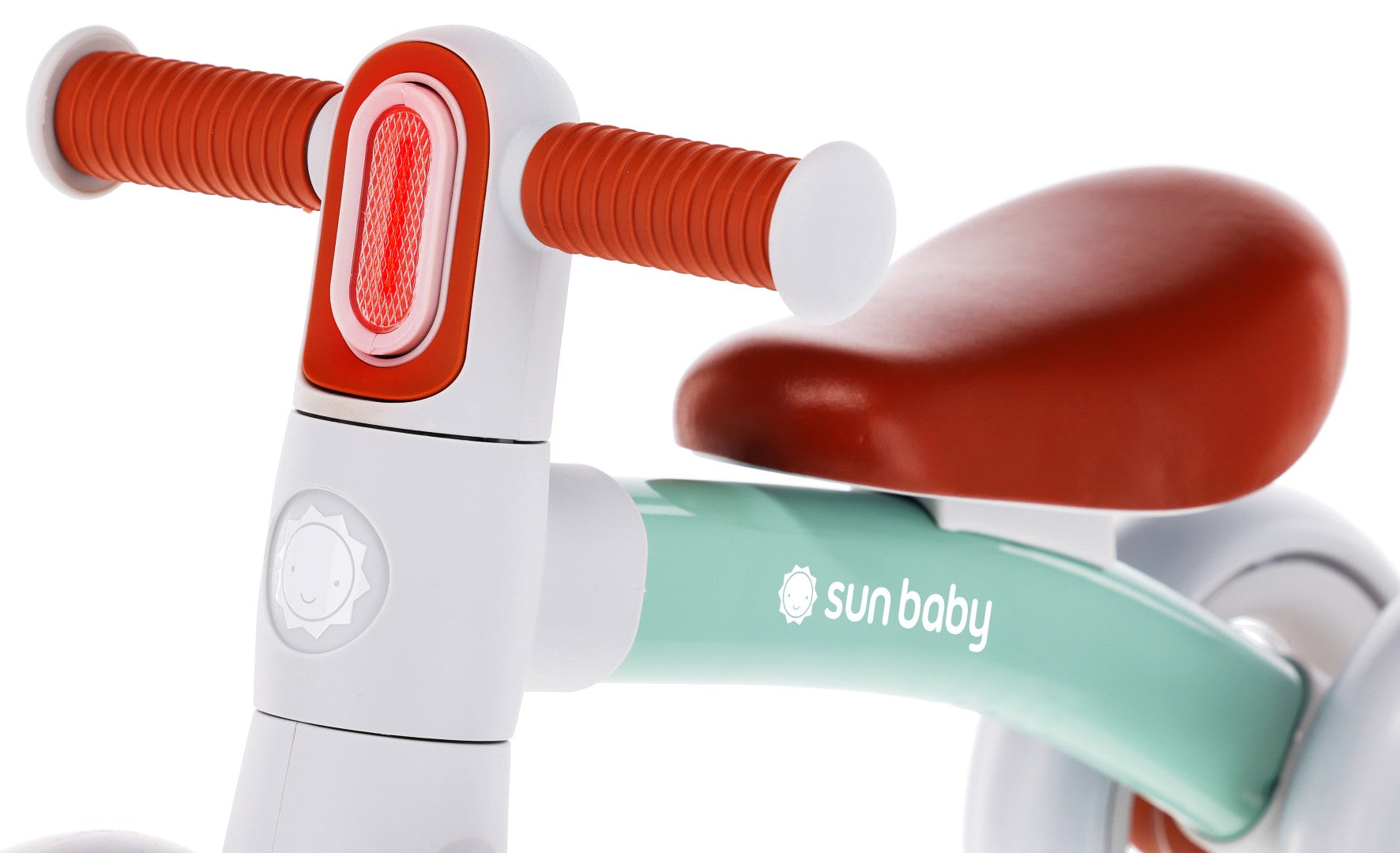 Lekki Rowerek biegowy 4 koła Biegówka Jeździk dla dzieci 2,3 kg LED Zoomi miętowy
