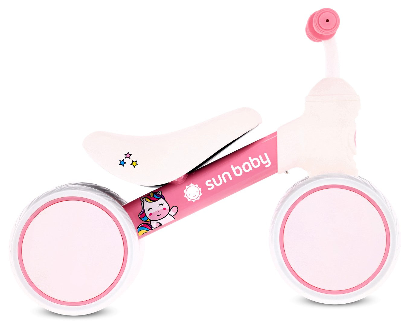 Rowerek biegowy 4 koła Rower dla dzieci Biegówka Lekki 1,6 kg koła piankowe PetitRide różowy