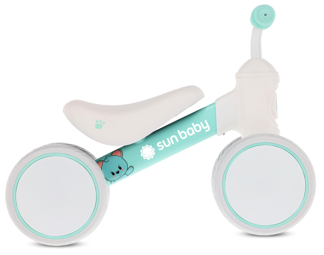 Rowerek biegowy 4 koła Rower dla dzieci Biegówka Lekki koła piankowe PetitRide miętowy