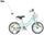 Rower dziecięcy Rower dla dziewczynki 12 cali Koszyk Prowadnik Kółka boczne Heart Bike miętowy Sun Baby