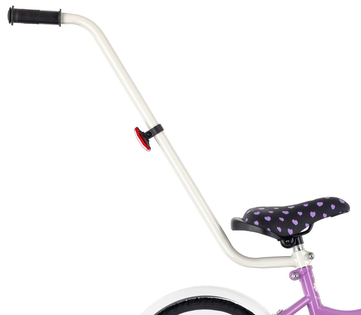 Rower dziecięcy Rower dla dziewczynki 12 cali Koszyk Prowadnik Kółka boczne Heart Bike fioletowy Sun Baby