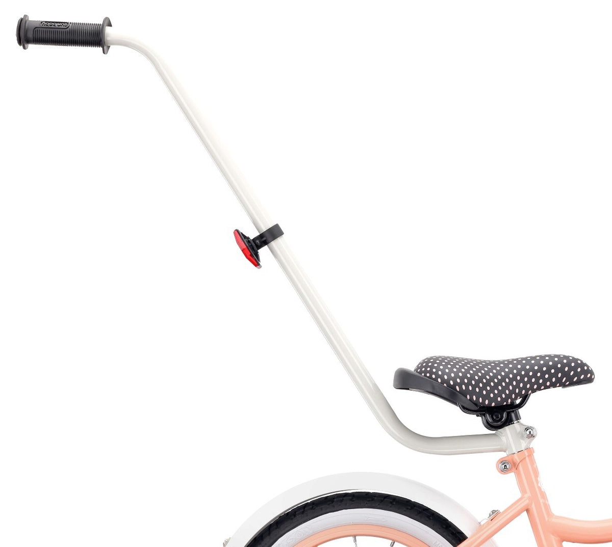 Rower dla dziewczynki 14 cali Pchacz Kółka boczne Heart bike morelowy