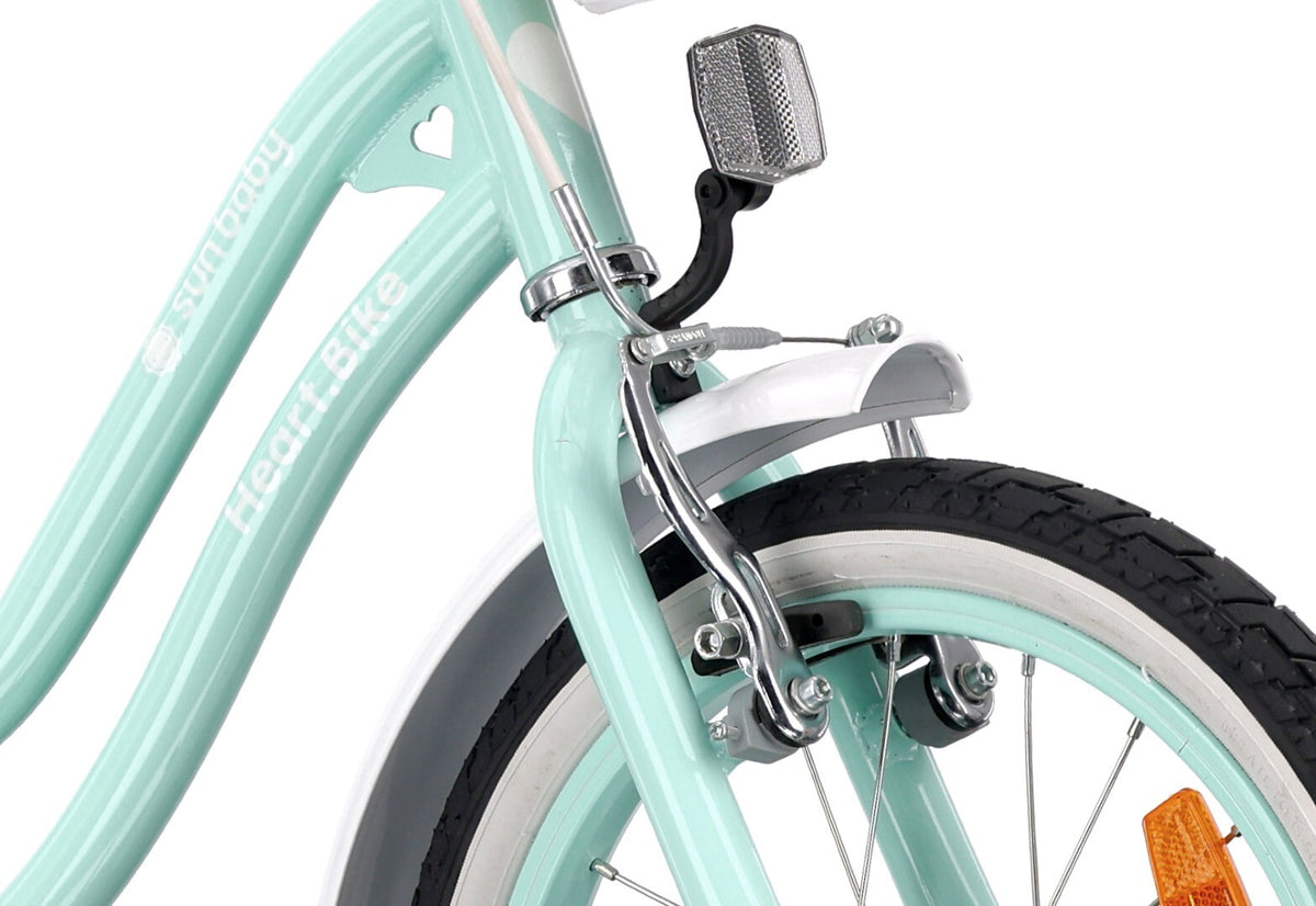 Rower dla dziewczynki 16 cali Heart bike - miętowy