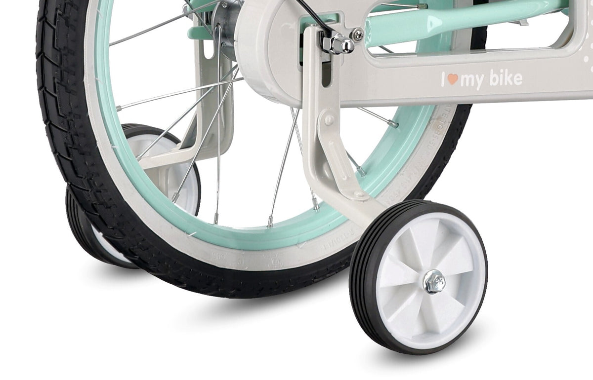 Rower dla dziewczynki 16 cali Heart bike - miętowy