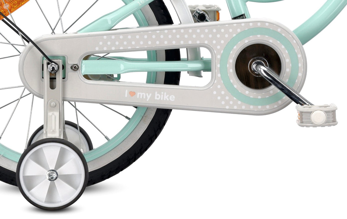 Rower dla dziewczynki 16 cali Heart bike - miętowy