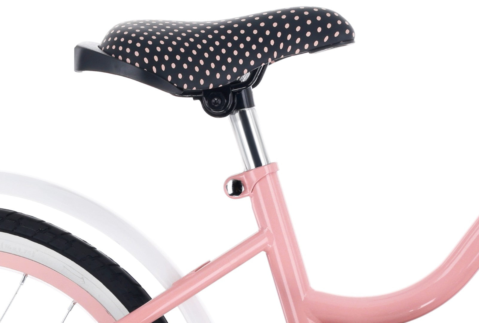 16-Zoll-Mädchenfahrrad mit Schieber und Stützrädern, Herz-Fahrrad, pink