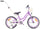 Rower dla dziewczynki 16 cali Pchacz kółka boczne Heart Bike fioletowy