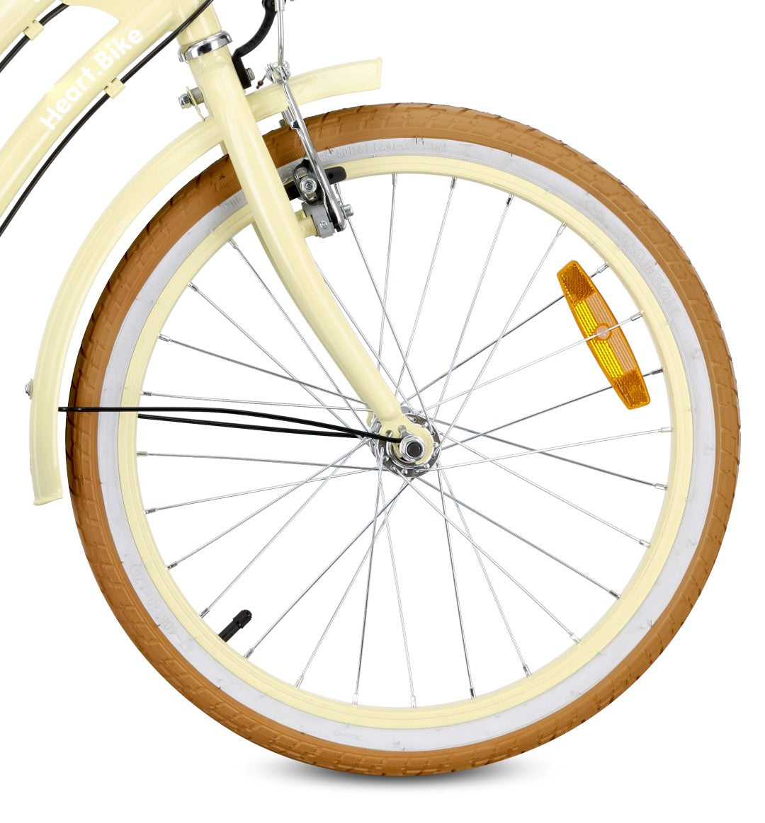 Rower dziecięcy 20 cali dla dziewczynki Shimano 6 biegów 5 6 7 8 lat Bagażnik Stopka Retro Heart Bike Butter yellow