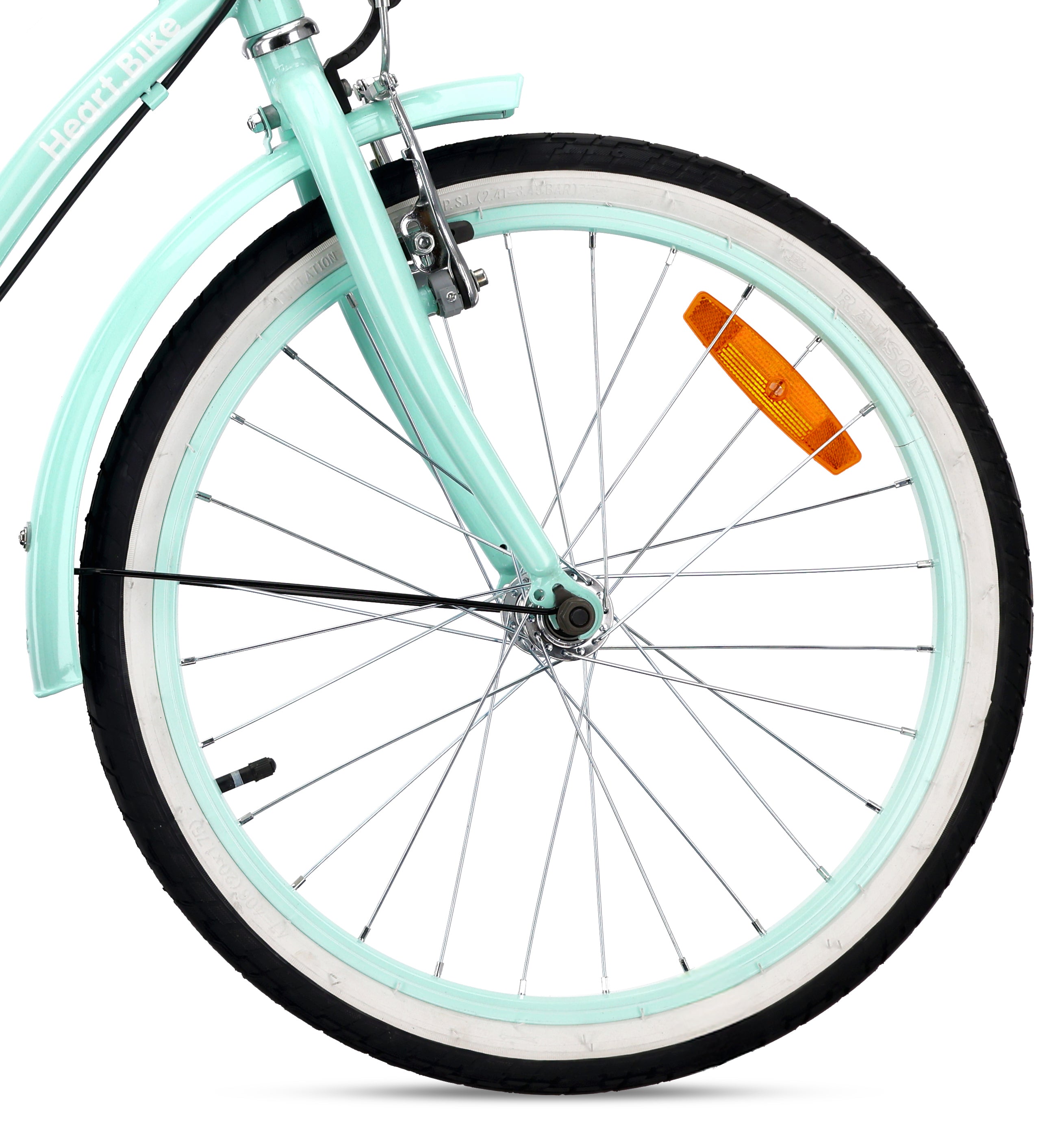 20-inch girls' bike with a 6-speed Shimano Tourney cassette and a Revoshift Heart Bike shifter, mint 