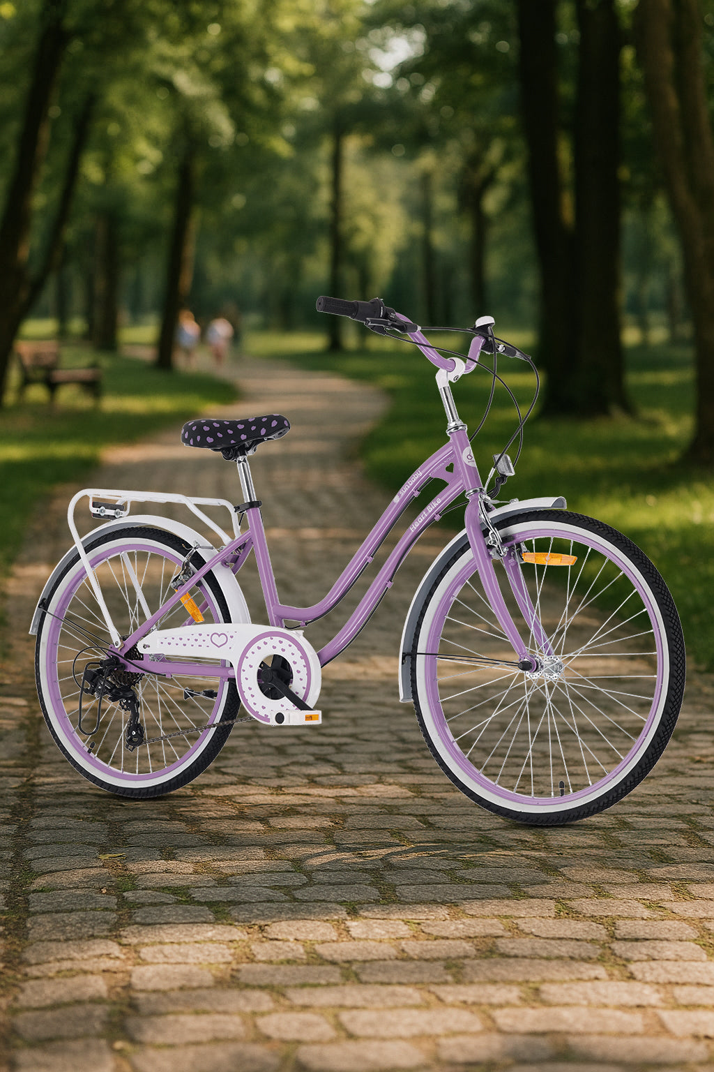 kinderfahrrad 24 zoll cruiser 24-Zoll-Jugendfahrrad für Mädchen, Stadtrad für die Kommunion, Shimano – SunBaby