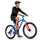 Rower górski MTB 26 cali Tiger Bike Shimano 7 biegów Amortyzator Szerokie opony Hamulce tarczowe Rower terenowy niebiesko-pomarańczowy