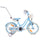 16-Zoll-Kinderfahrrad für Mädchen, mit Schieber, Korb und Seitenrädern, 4–6 Jahre, Silver Moon, blau, Sun Baby