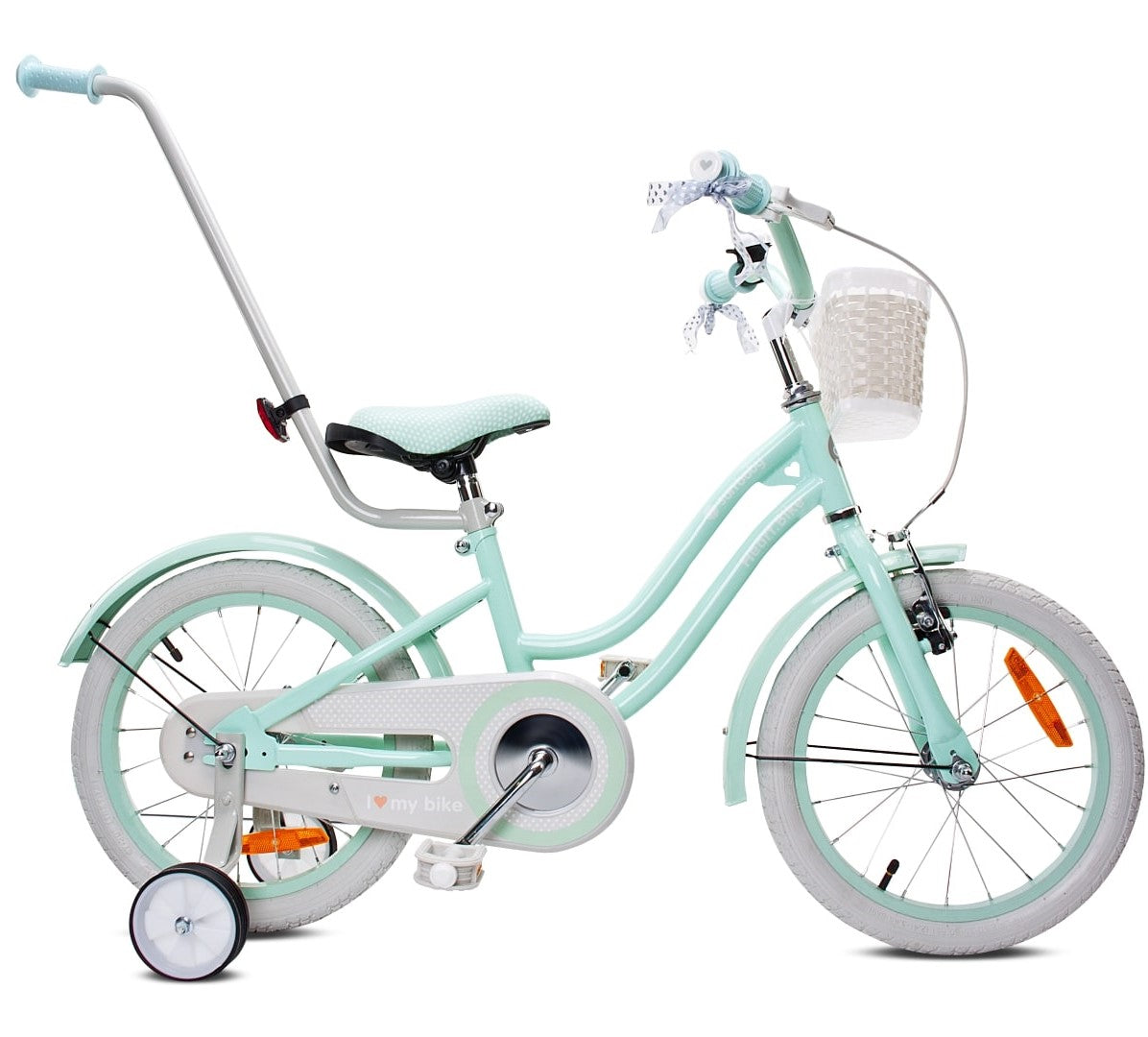 Mädchenfahrrad 16 Zoll Silver Moon mint