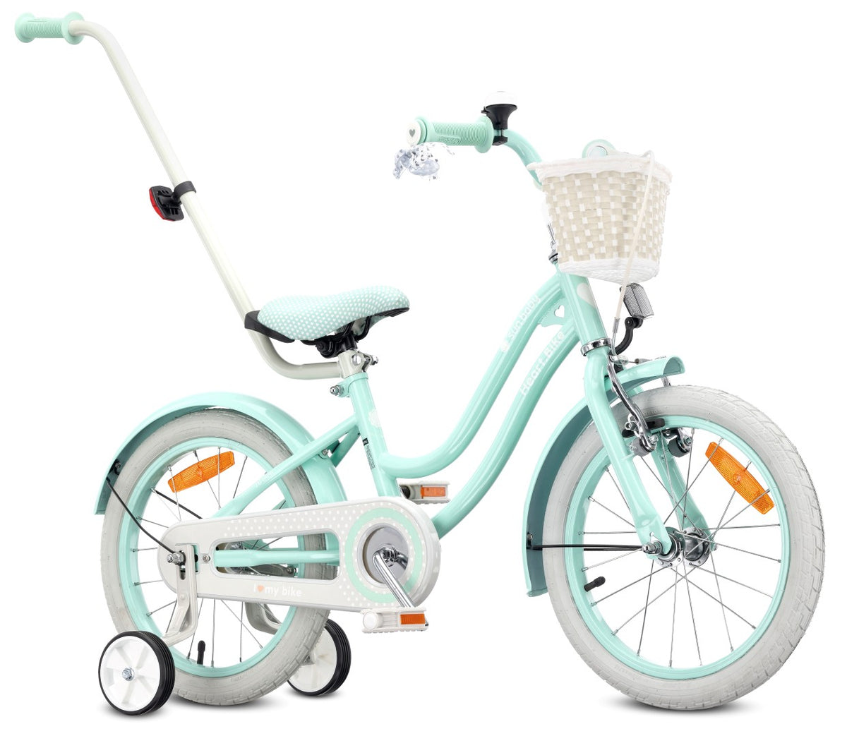 Mädchenfahrrad 16 Zoll Silver Moon mint