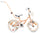 14 inch girl's bike with pusher, side wheels, basket, Flower bike, apricot