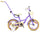 14 inch girl's bike with pusher, side wheels, basket, Flower Bike, lavender