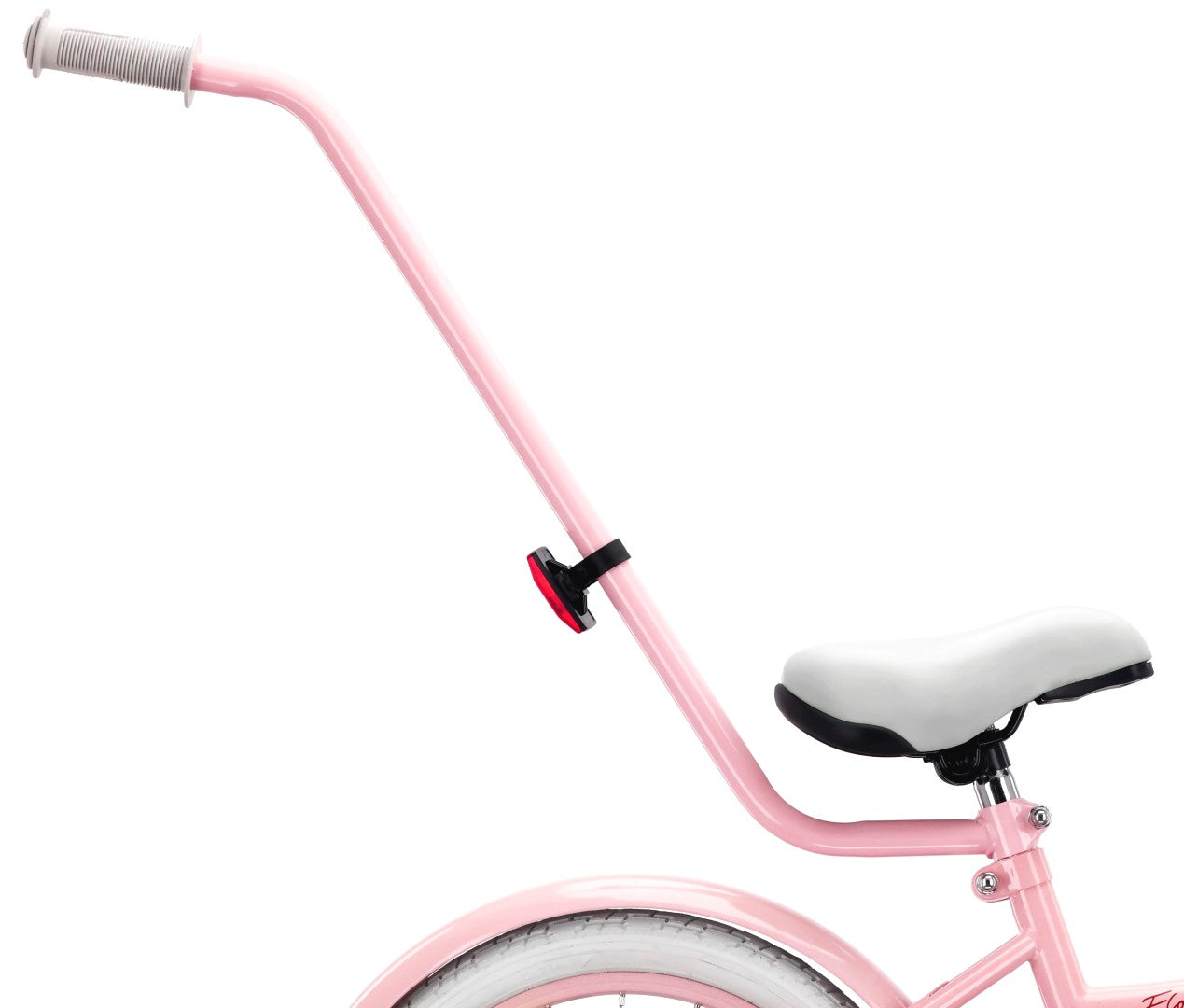 16-Zoll-Mädchenfahrrad Pusher mit Seitenrädern, Blumenrad, rosa