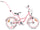 16-Zoll-Mädchenfahrrad Pusher mit Seitenrädern, Blumenrad, rosa