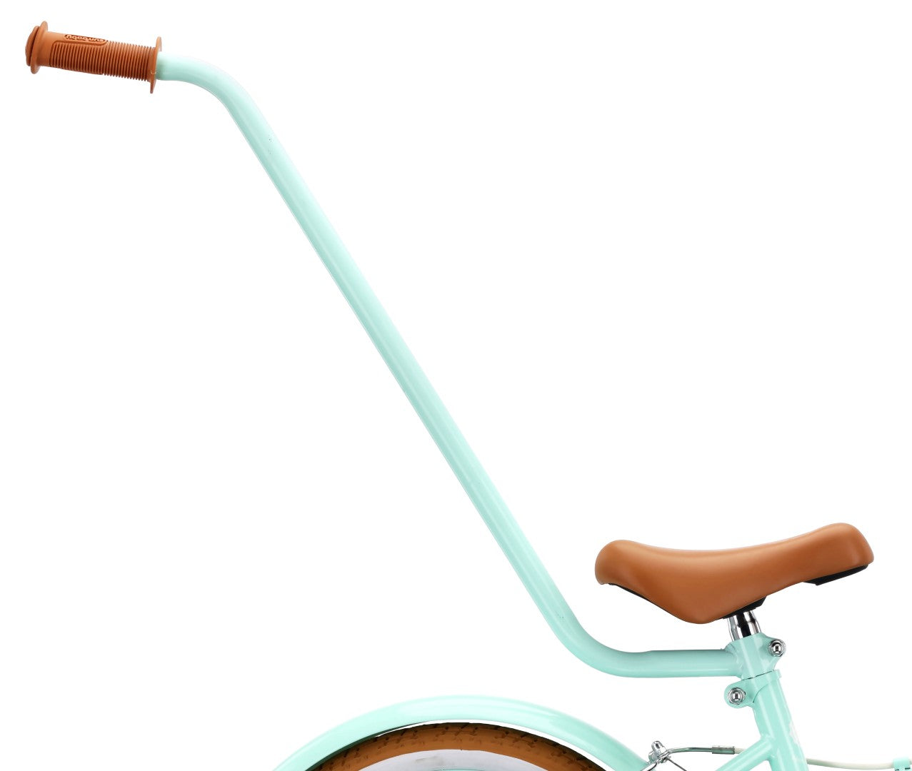 Rower dziecięcy 16 cali dla dziewczynki 4 5 6 lat Pchacz Kółka boczne Koszyk V-brake Flower Retro bike miętowy